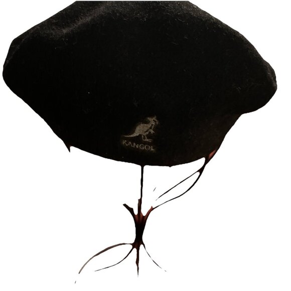 Kangol Navy 100% Wool 504 Mens Sz M Fedora Newsboy Hat Cap Golf , Stained Tag - Picture 4 of 9